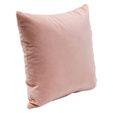 Set of (2) 16" Square Accent Pillows in Blush Pink Velvet by Diamond Sofa - Ornate Home