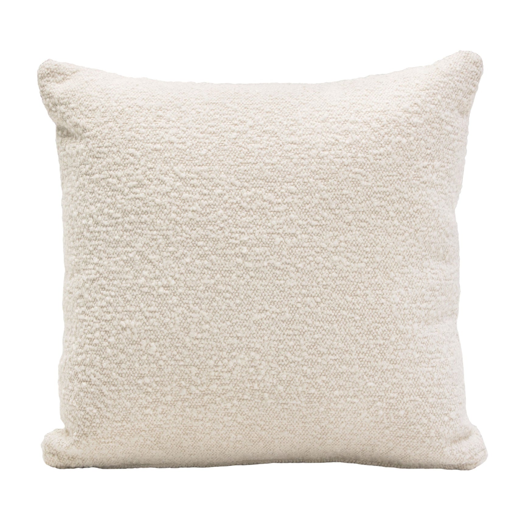 Set of (2) 16" Square Accent Pillows in Bone Boucle Textured Fabric by Diamond Sofa - Ornate Home