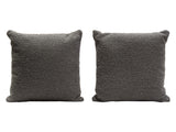 Set of (2) 16" Square Accent Pillows in Charcoal Boucle Textured Fabric by Diamond Sofa - Ornate Home