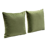 Set of (2) 16" Square Accent Pillows in Sage Green Velvet by Diamond Sofa - Ornate Home