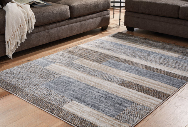 Sethburn Cream/Brown/Gray Medium Rug - Ornate Home