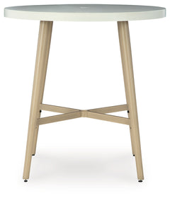 Seton Creek Beige Outdoor Bar Table - Ornate Home