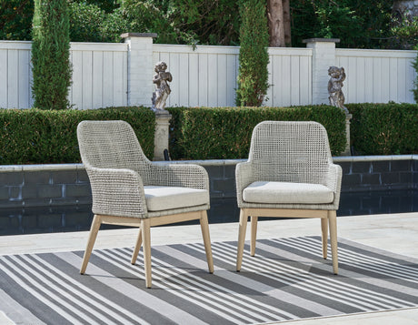 Seton Creek Gray Outdoor Dining Armchair (Set of 2) - Ornate Home