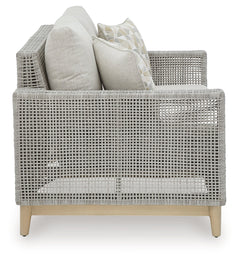 Seton Creek Gray Outdoor Loveseat w/ Cushion - Ornate Home