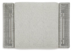 Seton Creek Gray Outdoor Ottoman w Cushion - Ornate Home