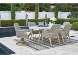 Seton Creek Gray Outdoor Oval Dining Set / 7pc - Ornate Home