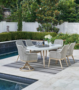 Seton Creek Gray Outdoor Oval Dining Set / 7pc - Ornate Home