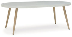 Seton Creek Gray Outdoor Oval Dining Table - Ornate Home