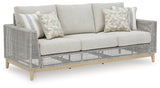 Seton Creek Gray Outdoor Sofa w/ Cushion - Ornate Home