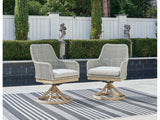 Seton Creek Gray Outdoor Swivel Dining Chair (Set of 2) - Ornate Home