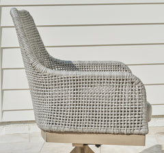 Seton Creek Gray Outdoor Swivel Dining Chair (Set of 2) - Ornate Home