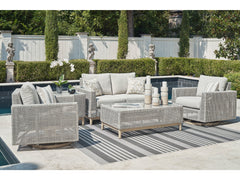 Seton Creek Outdoor Seating Group w/ Coffee Table / 4pc - Ornate Home