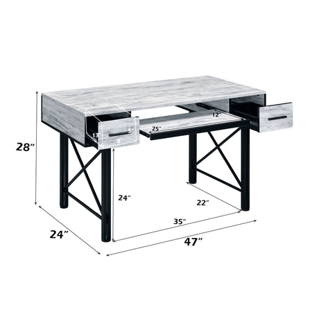Settea Antique White Computer Desk - Ornate Home