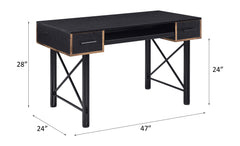 Settea Black Computer Desk - Ornate Home