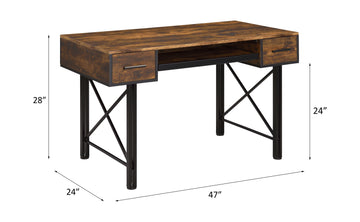 Settea Oak Computer Desk - Ornate Home