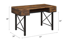 Settea Oak Computer Desk - Ornate Home