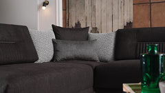 Seul Corte Anthracite LAF Chaise Sleeper Sectional Sofa - Ornate Home