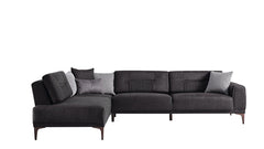Seul Corte Anthracite LAF Chaise Sleeper Sectional Sofa - Ornate Home