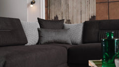 Seul Corte Anthracite RAF Chaise Sleeper Sectional Sofa - Ornate Home