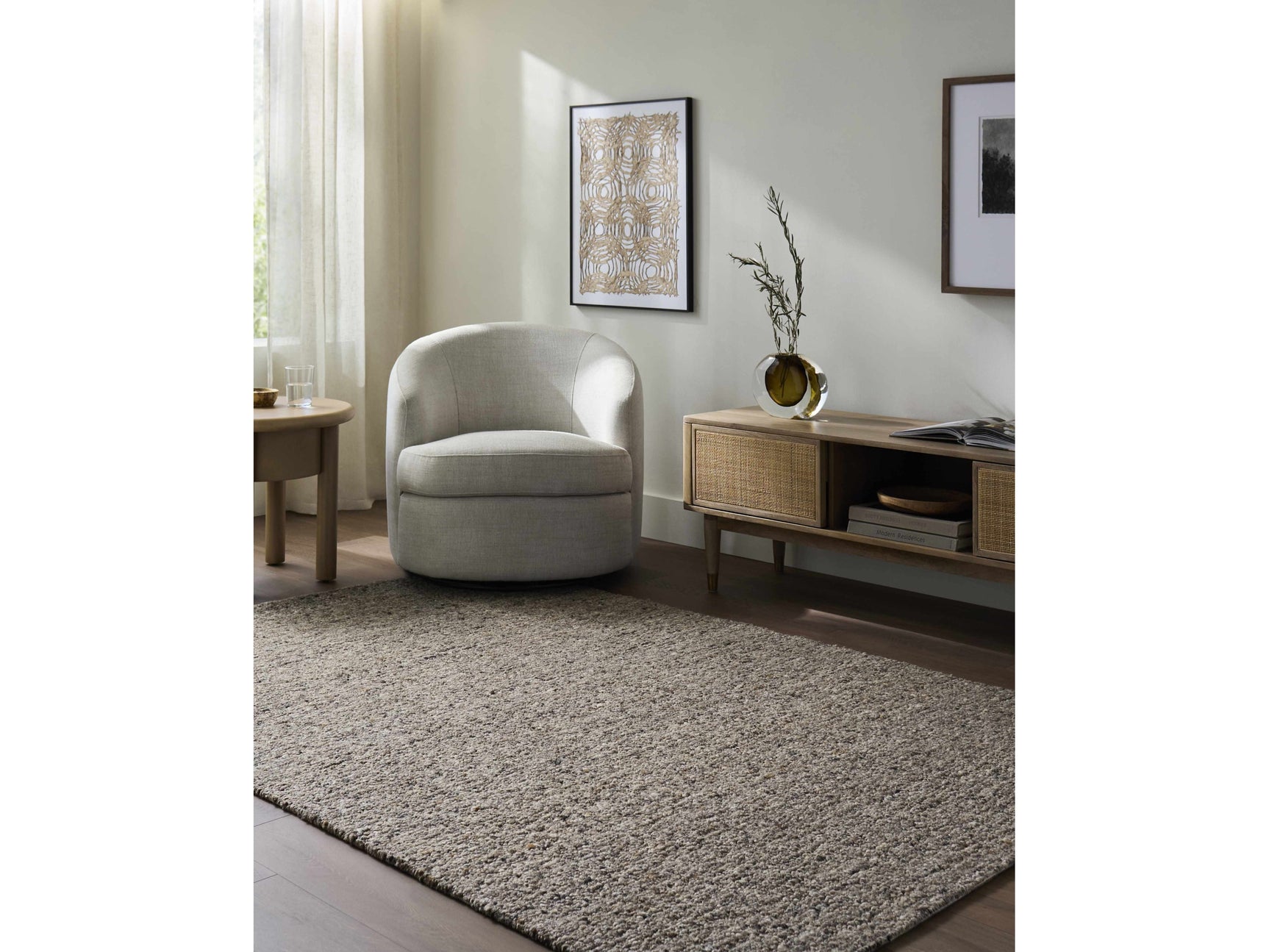 Sevan Taupe Wool Area Rug - Ornate Home