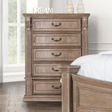 Sevenoaks Weathered Oak 5 Pc. Queen Bedroom Set w/ Chest - Ornate Home
