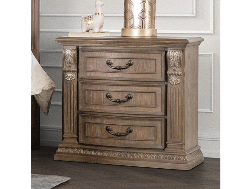 Sevenoaks Weathered Oak Nightstand - Ornate Home