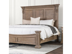 Sevenoaks Weathered Oak Queen Bed - Ornate Home