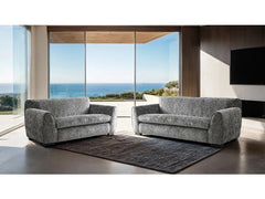 Severo Gray Upholstery Living Room Set - Ornate Home