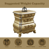 Seville Gold Finish Nightstand - Ornate Home