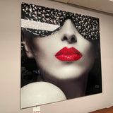 Shades Tempered Glass w / Foil & Rhinestones Wall Art - Ornate Home