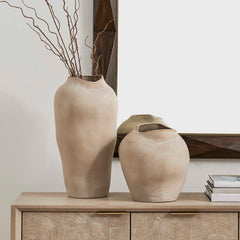 Shadow Play Brown Indoor-Outdoor Vases (Set of 2) - Ornate Home
