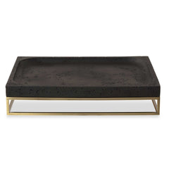 Shadowstone Black Cast Tray - Ornate Home