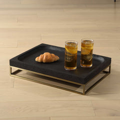 Shadowstone Black Cast Tray - Ornate Home