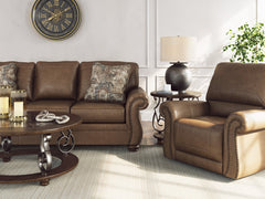 Shadsburne Earth Sofa and Recliner - Ornate Home