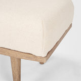 Shae Brown/Oatmeal Wood Fabric Bench - Ornate Home