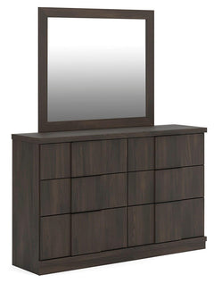 Shaehartin Dark Brown Dresser and Mirror - Ornate Home