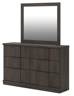 Shaehartin Dark Brown Dresser and Mirror - Ornate Home