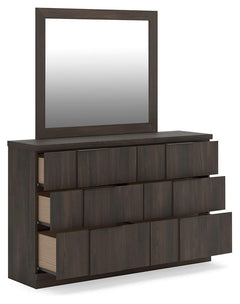 Shaehartin Dark Brown Dresser and Mirror - Ornate Home