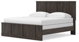 Shaehartin Dark Brown King Panel Bed - Ornate Home