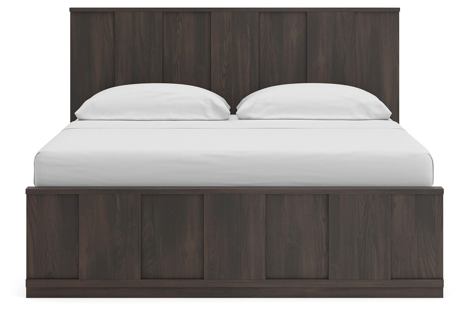 Shaehartin Dark Brown King Panel Bed - Ornate Home