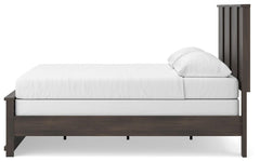 Shaehartin Dark Brown King Panel Bed - Ornate Home