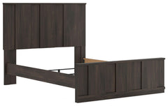 Shaehartin Dark Brown Queen Panel Bed - Ornate Home