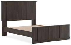 Shaehartin Dark Brown Queen Panel Platform Bed - Ornate Home