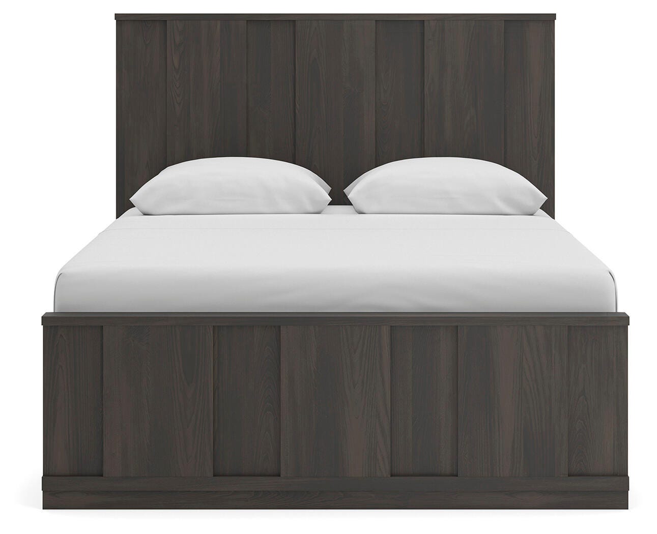 Shaehartin Dark Brown Queen Panel Platform Bed - Ornate Home