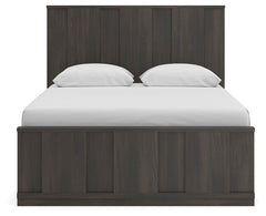 Shaehartin Dark Brown Queen Panel Platform Bed - Ornate Home