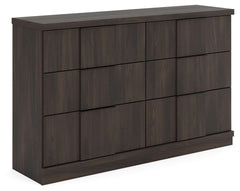 Shaehartin Dark Brown Six Drawer Dresser - Ornate Home
