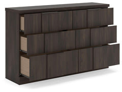 Shaehartin Dark Brown Six Drawer Dresser - Ornate Home