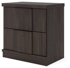 Shaehartin Dark Brown Two Drawer Nightstand - Ornate Home