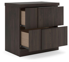 Shaehartin Dark Brown Two Drawer Nightstand - Ornate Home