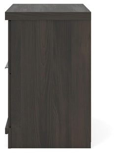 Shaehartin Dark Brown Two Drawer Nightstand - Ornate Home